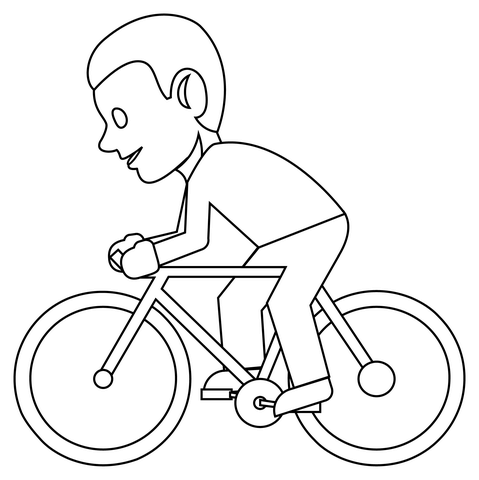 Person Biking Coloring Page